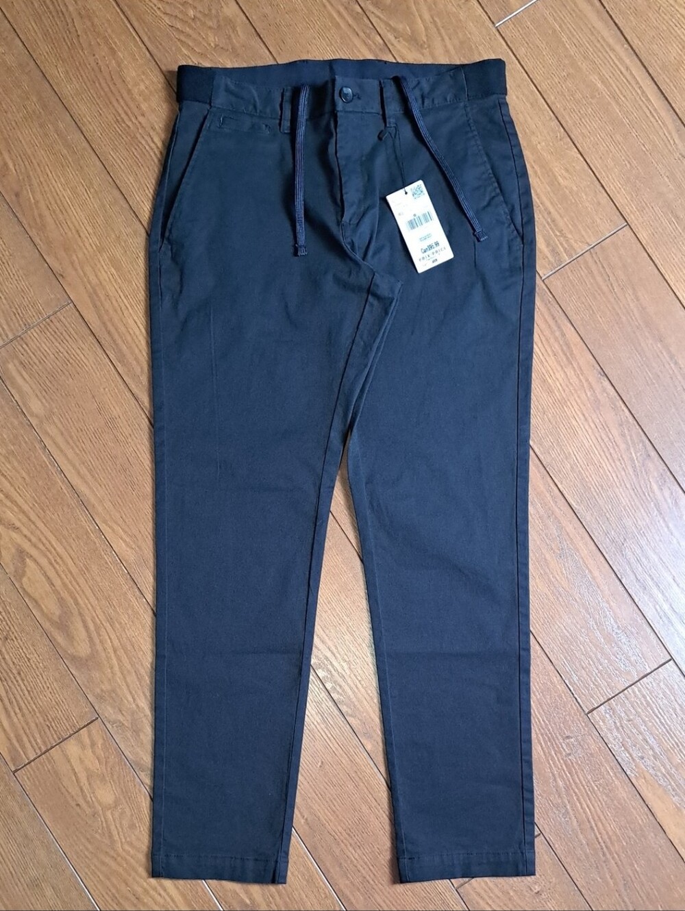 Mango Man Prato Tapered Crop Chino Pants Dark Navy NWT 31